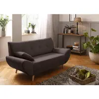 Home affaire 2-Sitzer "Basta", braun (dunkelbraun), B:174cm H:80cm T:82cm, (100% Polyester) Struktur fein (100% Polyester) Chenille, Sofas, 2-Sitzer