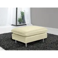 Places Of Style Hocker "Redding", beige (creme), B:80cm H:43cm T:60cm, NaturLEDER - »Madras« (echtes Rindsleder); Stärke 0, 9 - 1, 1 mm, Hocker, Hocker