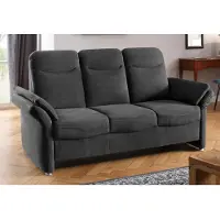 Home affaire 3-Sitzer "Tahoma", grau (graphite), B:199cm H:103cm T:89cm, Sofas, 3-Sitzer, mit Armteilverstellung, Federkern