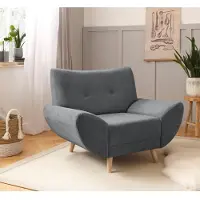 Home affaire Sessel "Basta komfortable Wellenunterfederung, Breite 112cm", grau (dunkelgrau), B:112cm H:80cm T:82cm, (100% Polyester) Struktur fein (100% Polyester) Chenille, Sessel, Sessel