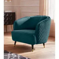 Home affaire Sessel "Oradea Cocktailsessel", blau (petrol), B:85cm H:78cm T:87cm, Samtoptik (100% Polyester), Sessel, Sessel, mit eleganter Steppung auf Rückseite der Rückenlehne