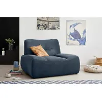 Domo Sessel "Cesena modern, elegante flache Armlehnen, komfortabel", blau (dunkelblau), B:122cm H:81cm T:109cm, Sessel, Sessel