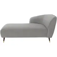 Home affaire Recamiere "Oradea", grau (hellgrau), B:160cm H:78cm T:91cm, Samtoptik (100% Polyester), Sofas, Recamiere, mit eleganter Steppung auf Rückseite der Rückenlehne