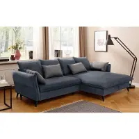Home affaire Ecksofa "Tirano, moderne Optik, komfortabel, Breite 274cm,L-Form", grau (anthrazit), B:274cm H:88cm T:170cm, Sofas, Ecksofa, wahlweise mit Bettfunktion und Bettkasten