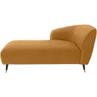 Home affaire Recamiere "Oradea", gold, B:160cm H:78cm T:91cm, Samtoptik (100% Polyester), Sofas, Recamiere, mit eleganter Steppung auf Rückseite der Rückenlehne