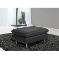 Places Of Style Hocker "Redding", schwarz, B:80cm H:43cm T:60cm, NaturLEDER - »Madras« (echtes Rindsleder); Stärke 0, 9 - 1, 1 mm, Hocker, Hocker