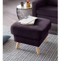Exxpo - Sofa Fashion Hocker "Nappa mit praktischem Staufach unter der Sitzfläche", lila (purole), B:56cm H:45cm T:56cm, Samtvelours (100% Polyester);Webvelours (100% Polyester), Hocker, Hocker