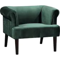 Otto Home Sessel "Charlie", grün, B:86cm H:70cm T:74cm, Samtvelours (100% Polyester), Sessel, Sessel, Loungesessel mit Wellenunterfederung