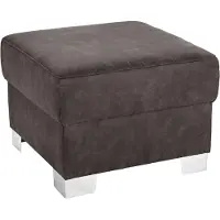 Domo Hocker "Anzio", grau (dunkelgrau), B:59cm H:43cm T:59cm, Hocker, Hocker, wahlweise mit Federkern