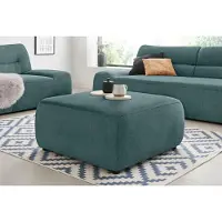 Domo Hocker "Cesena modern, zeitlos und bequem", blau (petrol), B:88cm H:39cm T:88cm, Hocker, Hocker