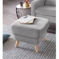 Exxpo - Sofa Fashion Hocker "Nappa mit praktischem Staufach unter der Sitzfläche", silber, B:56cm H:45cm T:56cm, Samtvelours (100% Polyester);Webvelours (100% Polyester), Hocker, Hocker