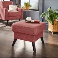 Exxpo - Sofa Fashion Hocker "Samso", rot (coralle), B:57cm H:47cm T:57cm, Hocker, Hocker