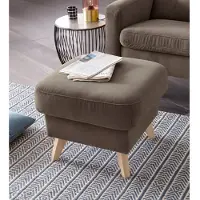 Exxpo - Sofa Fashion Hocker "Nappa mit praktischem Staufach unter der Sitzfläche", grau (taupe), B:56cm H:45cm T:56cm, Samtvelours (100% Polyester);Webvelours (100% Polyester), Hocker, Hocker