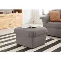 Domo Hocker "Pegnitz", grau (stone), B:60cm H:39cm T:60cm, 100% Polyester, Hocker, Hocker