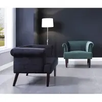 Atlantic Home Collection Loungesessel »Charlie«, BxHxL: 86 x 70 x 74 cm - schwarz