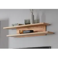 VOGL Möbelfabrik Wandboard VOGL MÖBELFABRIK, braun (eichefarben chalet, wildeiche massiv), B:111cm H:25cm T:24cm, Massivholz, Melamin, Regale, Wandboard, mit 2 Ablagen