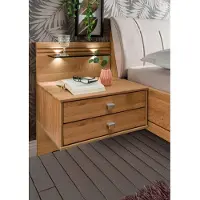 Wiemann Nachtkonsole "Kiruna", braun (eiche teilmassiv), B:60cm H:48cm T:43cm, Holz teilmassiv, Sideboards, Nachtkonsole, schwebende Optik
