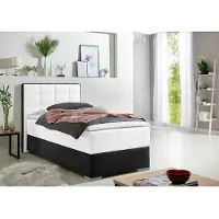 Maintal Boxspringbett , weiß, L:210cm, Bezug Microfaser aus 100% Polyester, Komplettbetten, Boxspringbett, mit Bettkasten und Topper