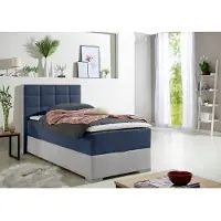 Maintal Boxspringbett , blau, L:210cm, Bezug Microfaser aus 100% Polyester, Komplettbetten, Boxspringbett, mit Bettkasten und Topper