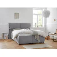 Andas Polsterbett "Jenson", grau, B:168cm L:225cm, Struktur weich (85% Polyester/15% Nylon), Betten, Polsterbett, als Bettgestell oder mit 3 Matratzenarten und Härtegraden