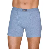 Witt Schlüpfer "Hose kurz Hose kurz 2 Stück", Herren, Gr. 5, 2 Stk., Feinripp, blau (jeansblau, meliert), Feinripp, , Unterhosen Schlüpfer