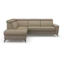 Sit&More Ecksofa SIT & MORE "Scarlett L-Form", beige, B:258cm T:226cm, Sofas, Ecksofa, inklusive Kopfteilverstellung, optional Schlaffunktion & Bettkasten
