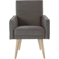 Exxpo - Sofa Fashion Sessel "Lungo, Loungesessel mit moderner Kedernaht, bequem und elegant", grau (grau melange), B:64cm H:89cm T:67cm, Sessel, Sessel, Breite 64 cm, hoher Holzfuß