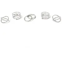 Firetti Ring-Set "im teilweise mehrreihigen Design", grau (metallfarben), Fingerringe, Damen, 8 g, Metall, Ring-Set