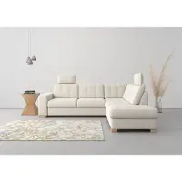 Sit&More Ecksofa SIT & MORE "Quincy L-Form", beige (creme), B:249cm H:82cm T:213cm, Sofas, Ecksofa, wahlweise mit Schlaffunktion und Bettkasten