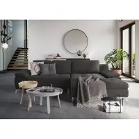 Sit&More Ecksofa SIT & MORE "Latigo L-Form", grau (fango), B:290cm T:163cm, Sofas, Ecksofa, mit Mega-Recamiere, wahlweise mit Schlaffunktion und Bettkasten
