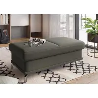 Sit&More Hocker SIT & MORE "Cabrio, B: 133 cm", grau (anthrazit), B:133cm H:48cm T:72cm, 100% Polyester, Hocker, Hocker, individuell zu kombinieren, Federkern