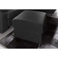 Sit&More Hocker SIT & MORE "Ascara", schwarz, B:55cm H:46cm T:55cm, Luxus-Microfaser (100% Polyester);Softlux-Kunstleder;NaturLeder, Hocker, Hocker