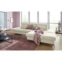 Sit&More Ecksofa SIT & MORE "Brisbane L-Form", beige (creme), B:319cm T:181cm, Soft clean (98% Polyester, 2% Polyamid), Sofas, Ecksofa, Fußhöhe 15 cm, inklusive Sitztiefen-, Armteil- und Kopfteilverstellung