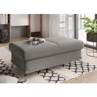 Sit&More Hocker SIT & MORE "Cabrio, B: 113 cm", grau, B:133cm H:48cm T:72cm, 100% Polyester, Hocker, Hocker, individuell zu kombinieren, Federkern