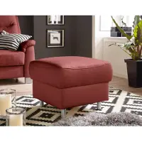 Sit&More Hocker SIT & MORE "Boccaccio", orange (terra), B:58cm H:46cm T:58cm, Kunstleder SOFTLUX;Luxus-Microfaser (90% Polyester, 10% Polyamid);Flachgewebe (100% Polyester), Hocker, Hocker