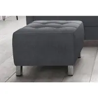 Sit&More Hocker SIT & MORE "Pablo", grau (dunkelgrau), B:58cm H:43cm T:58cm, Luxus-Microfaser (90% Polyester; 10% Polyamid);Luxus-Microfaser ALTARA NUBUCK (100% Polyester);Kunstleder SOFTLUX, Hocker, Hocker