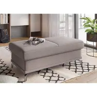 Sit&More Hocker SIT & MORE "Cabrio, B: 133 cm", braun (savannah), B:133cm H:48cm T:72cm, 100% Polyester, Hocker, Hocker, individuell zu kombinieren, Federkern
