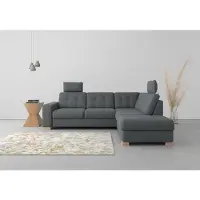 Sit&More Ecksofa SIT & MORE "Quincy L-Form", grau (dunkelgrau), B:249cm H:82cm T:213cm, Sofas, Ecksofa, wahlweise mit Schlaffunktion und Bettkasten