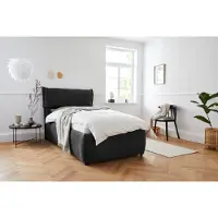 Otto Home Polsterbett "Jenson", grau (anthrazit), B:128cm L:225cm, Struktur weich (85% Polyester/15% Nylon), Betten, Polsterbett, als Bettgestell oder mit 3 Matratzenarten und Härtegraden