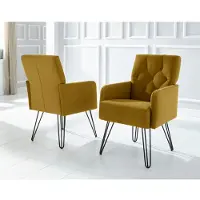 Exxpo - Sofa Fashion Sessel "Doppio, Loungesessel mit Designuntergestell, bequem und elegant", gold (antic gold), B:61cm H:89cm T:67cm, Sessel, Sessel, aufwendige Rückenverarbeitung, Breite 61 cm
