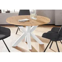 Mäusbacher Esstisch MÄUSBACHER, braun (tischplatte: asteichefarben), B:130cm H:78cm T:130cm, Tische, Esstisch, Untergestell Sternform