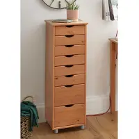 Otto Home Kommode "Gava", beige (natur), B:34cm H:102cm T:39cm, FSC-zertifiziertes Massivholz, Sideboards, Kommode, massives Kiefernholz, mit vielen Stauraummöglichkeiten, Breite 34 cm