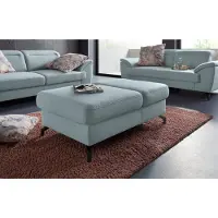 Sit&More Hocker SIT & MORE "Percy", blau (aqua), B:114cm H:43cm T:71cm, Hocker, Hocker, Fußhöhe 12 cm, mit Klappfunktion, wahlweise in 2 Fußfarben