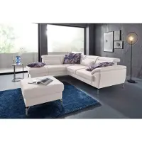 Sit&More Ecksofa SIT & MORE "Percy L-Form", beige (linen), B:270cm H:80cm T:235cm, Sofas, Ecksofa, 15 cm Fußhöhe, Sitztiefenverstellung, wahlweise in 2 Fußfarben
