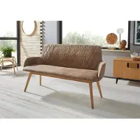 Otto Home Sitzbank "Brest", braun (braun, natur), B:160cm H:88cm T:60cm, Polyester, Sitzbänke, Sitzbank, Schuhbank, Garderobenbank, Bank Breite 160 cm
