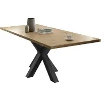 Mäusbacher Esstisch MÄUSBACHER "TOPSELLER", schwarz (schwarzstahlfarben, asteichefarben), B:160cm H:78cm T:90cm, Tische, Esstisch, 160 cm, ausziehbar auf 210 cm, in Holzoptik