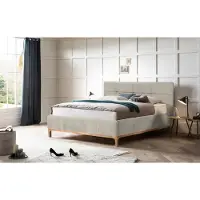 Home affaire 1100000002199 "Noan", beige, B:198cm H:118cm L:218cm, Betten, 1100000002199, Bettkasten, Lattenrahmen mit Gasdruckfedern, auch mit 7-Zonen-Matratze