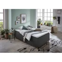 Home affaire Boxbett "Thorsby", grau, B:90cm L:200cm, 100% Polypropylen, Komplettbetten, Boxbett, Boxbett ohne Kopfteil, frei im Raum stellbar, für Dachschrägen