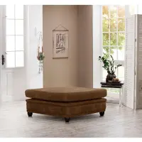 Home affaire Polsterhocker "Rysum", braun (cognac), B:100cm H:45cm T:100cm, Hocker, Polsterhocker, passend zur Serie "Rysum" B/T/H: 100/100/45 cm