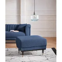 Home affaire Polsterhocker "Chamby New", blau, B:70cm H:46cm T:64cm, Bouclé (100% Polyester), Hocker, Polsterhocker, im Bouclé-Strukturbezug